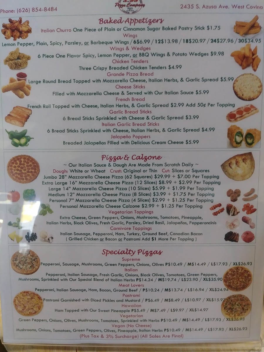 399 Pizza Co. Menu - Image 6